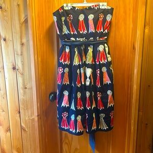 Anthropologie - WE VERA - Horse Ribbon, Sweetheart Midi Dress Size - Size: 10